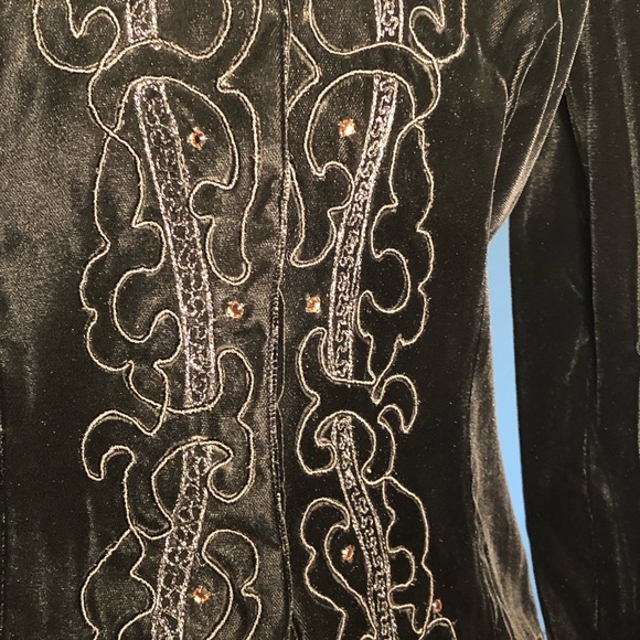 Vintage Dior 2 pc Silk/Velvet Evening Gown - Picture 3 of 8